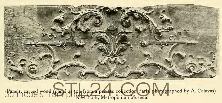 Панели резные (CARVED PANEL_1706 -  | 3D model 3DSMAX / OBJ / STL) 3D модель для ЧПУ станка
